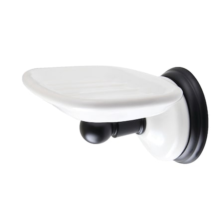 Kingston Brass WallMount Soap Dish Holder, Matte Black BA1115MB